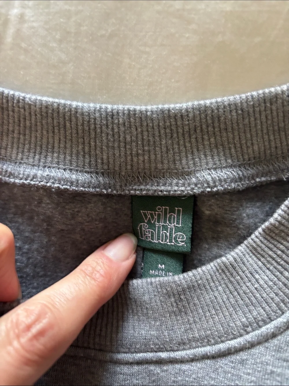 wild fable Heather Gray Sweatshirt Top - Picture 4 of 5